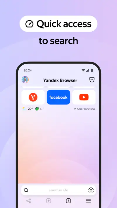 Yandex Browser with Protect screenshot 1
