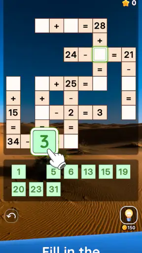 Zen Math Crossword screenshot 1