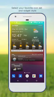 アンドロイドのための天気 & 時計ウィジェット (天気予報) screenshot 2