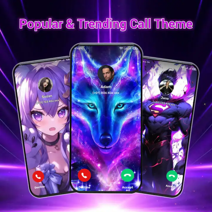 コールスクリーンテーマ: カラーコールフラッシュ screenshot 1