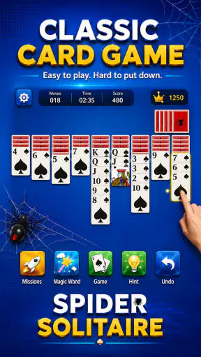 スパイダソリティアゲーム screenshot 1