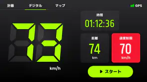 スピードメーター:  GPS 速度計測アプリ & 距離計 screenshot 1