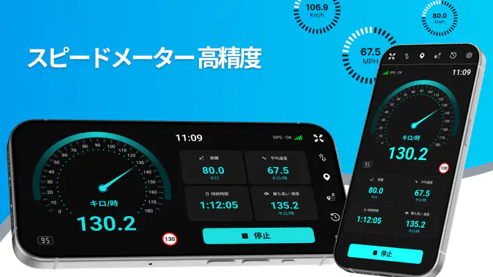 スピードメーター (Speedometer) 速度計測アプリ screenshot 1