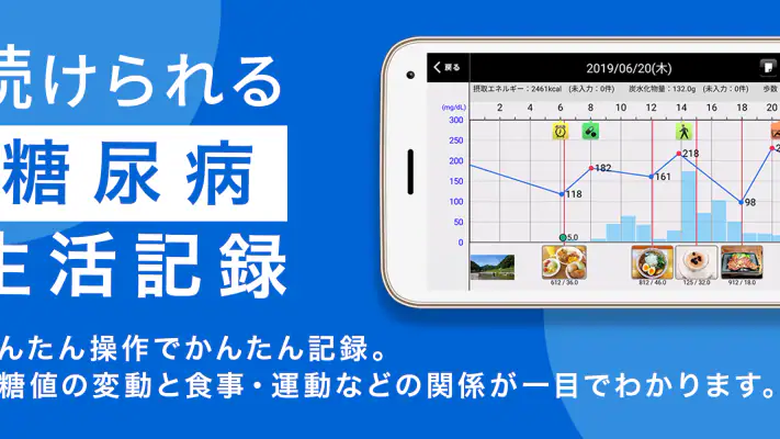 スマートe-SMBG - 糖尿病ライフログアプリ screenshot 1