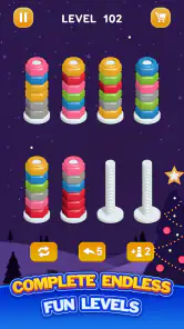 ナット整理・カラーゲーム screenshot