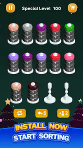 ナット整理・カラーゲーム screenshot