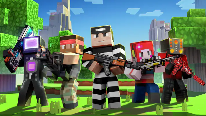 ピクセルシューティング：Cops N Robbers screenshot 1
