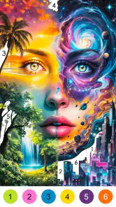 ファンタジーカラーバイナンバー screenshot