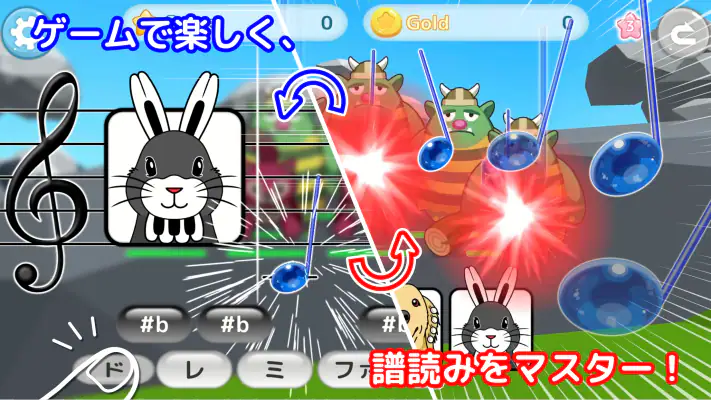 フヨミン ～譜読みが学べるロールプレイングゲーム～ screenshot 1