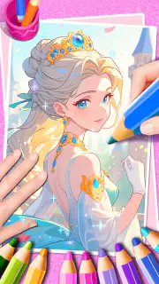 プリンセスゲーム：ファンタジーぬりえ screenshot 5