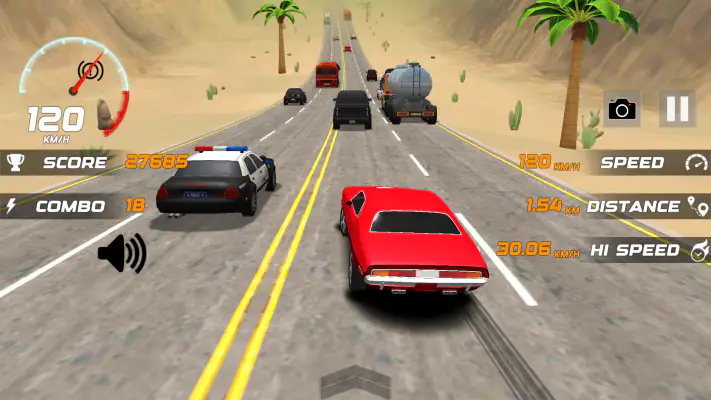 ヘビートラフィックレーサー：スピーディー screenshot 1