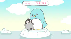 ペンギンの親子 テーマ screenshot 1