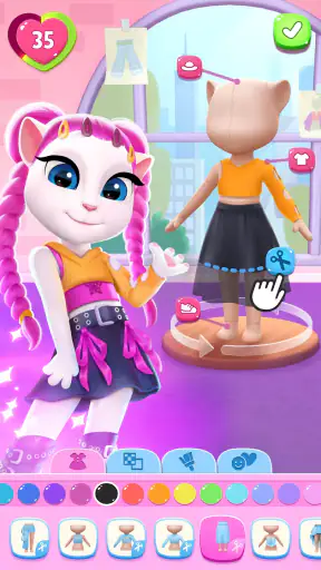 マイトーキングアンジェラ2:ペットのお世話・着せ替えゲーム screenshot 1