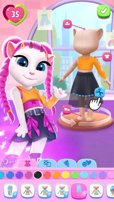 マイトーキングアンジェラ2:ペットのお世話・着せ替えゲーム screenshot 1