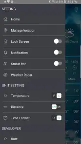 天気 嵐  ウィジェット 風速 screenshot