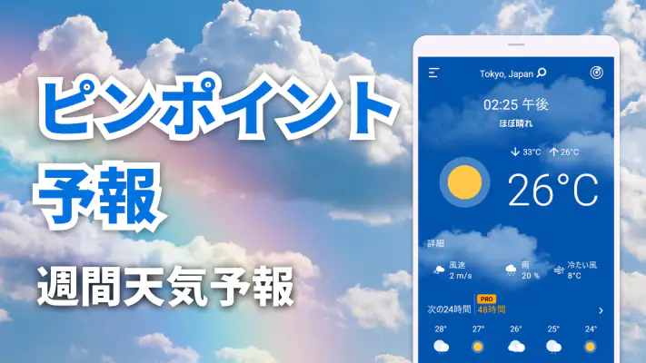 天気予報-天気と天気レーダー screenshot 1
