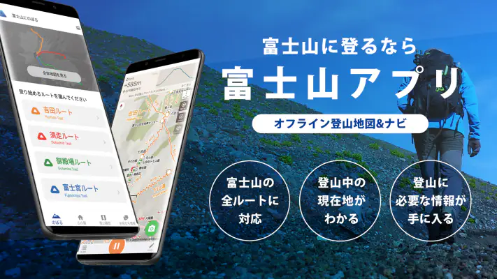 富士山 - 富士登山に役立つ地図アプリ screenshot 1