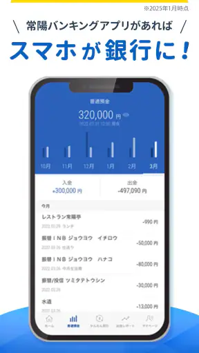 常陽バンキングアプリ screenshot 1