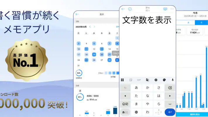 文字数カウントメモ screenshot 1