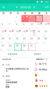 生理排卵トラッカー screenshot