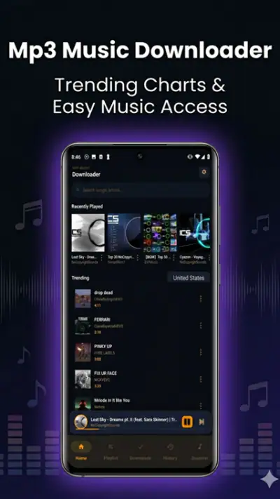 音楽 MP3 ダウンローダー screenshot 1