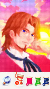 魔法のクロスステッチ：ピクセルアートの塗り絵 screenshot