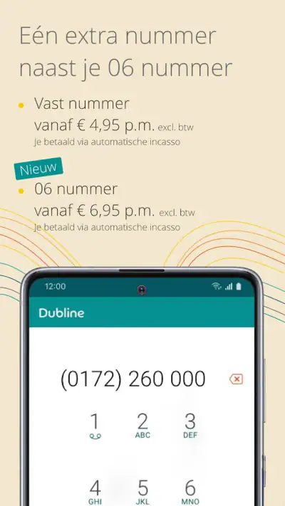 2 of meer telnrs op 1 mobiel. screenshot 1