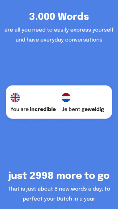 3000 Most Common Dutch Words screenshot 1