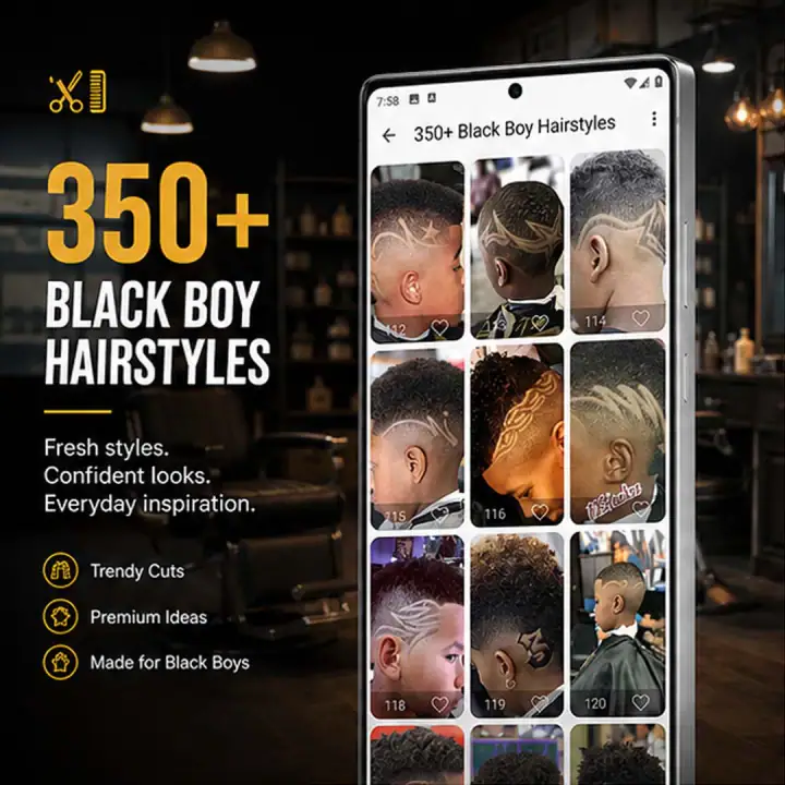 350+ Black Boy Hairstyles screenshot 1