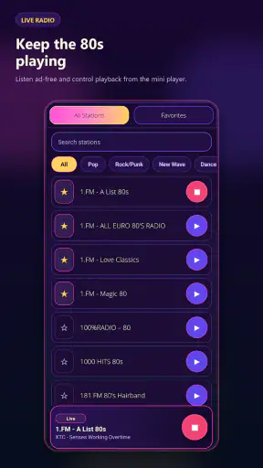 80s muziek Pro screenshot 1