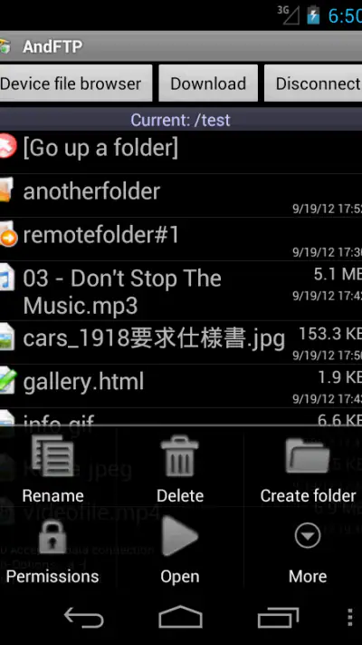 AndFTPPro screenshot 1