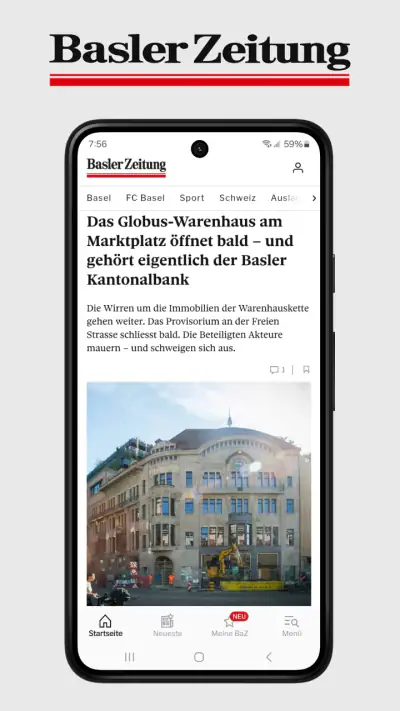 Basler Zeitung Nachrichten screenshot 1
