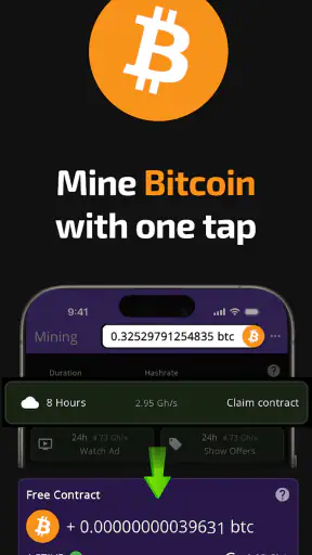 Bitcoin-mijnbouw (Cryptominer) screenshot 1