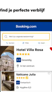 Booking.com Hotelreserveringen screenshot