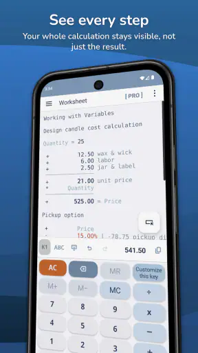 CalcTape Calculator with Tape screenshot 1