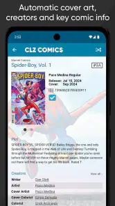 CLZ Comics, stripboeken beheer screenshot