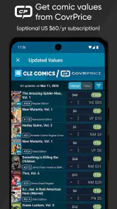 CLZ Comics, stripboeken beheer screenshot