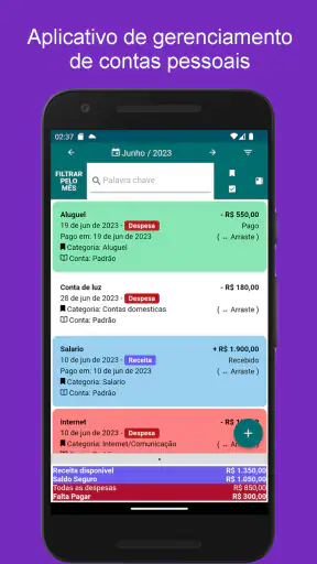 Controle Financeiro Pessoal screenshot 1