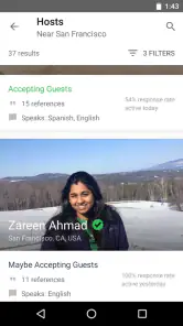 Couchsurfing Travel App screenshot
