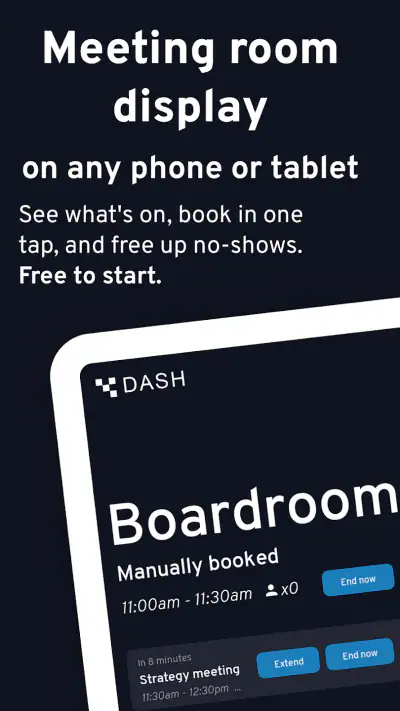 Dash - vergaderzaalscherm screenshot 1
