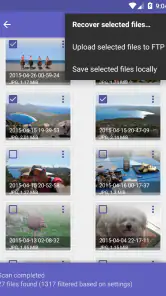 DiskDigger Pro file recovery screenshot