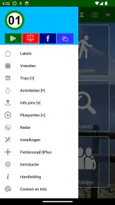 Fietsknoop fietsen en wandelen screenshot