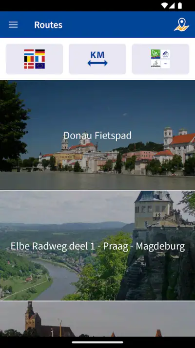 Fietsvakantiewinkel route-app screenshot 1