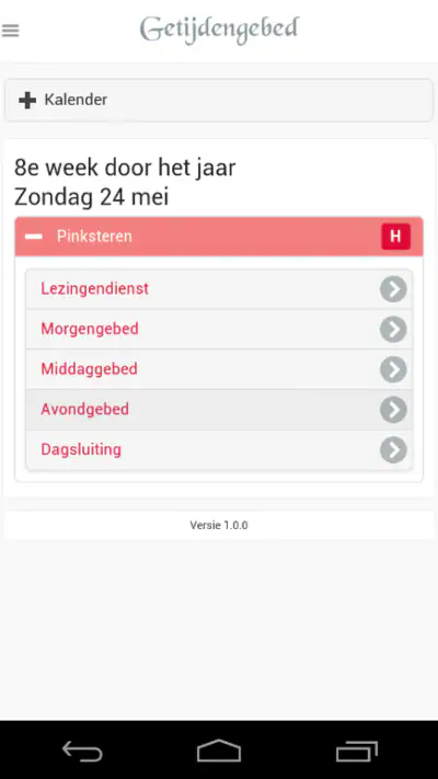 Getijdengebed screenshot 1