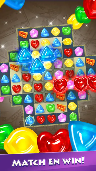 Gummy Drop: match 3 en bouw screenshot 1