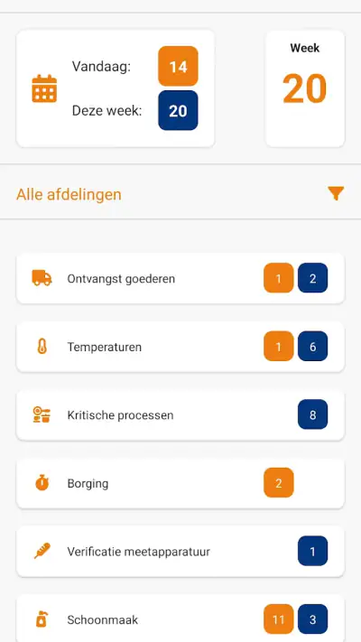 HACCP app Bureau de Wit screenshot 1