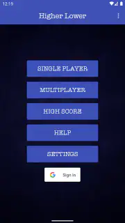 Higher Lower Card Game screenshot 1