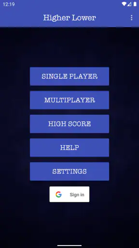 Higher Lower Card Game screenshot 1