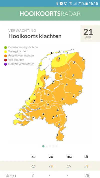 Hooikoortsradar screenshot 1