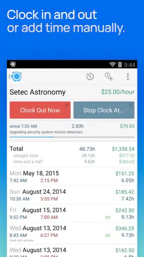 Hours Tracker Time Tracking screenshot 1